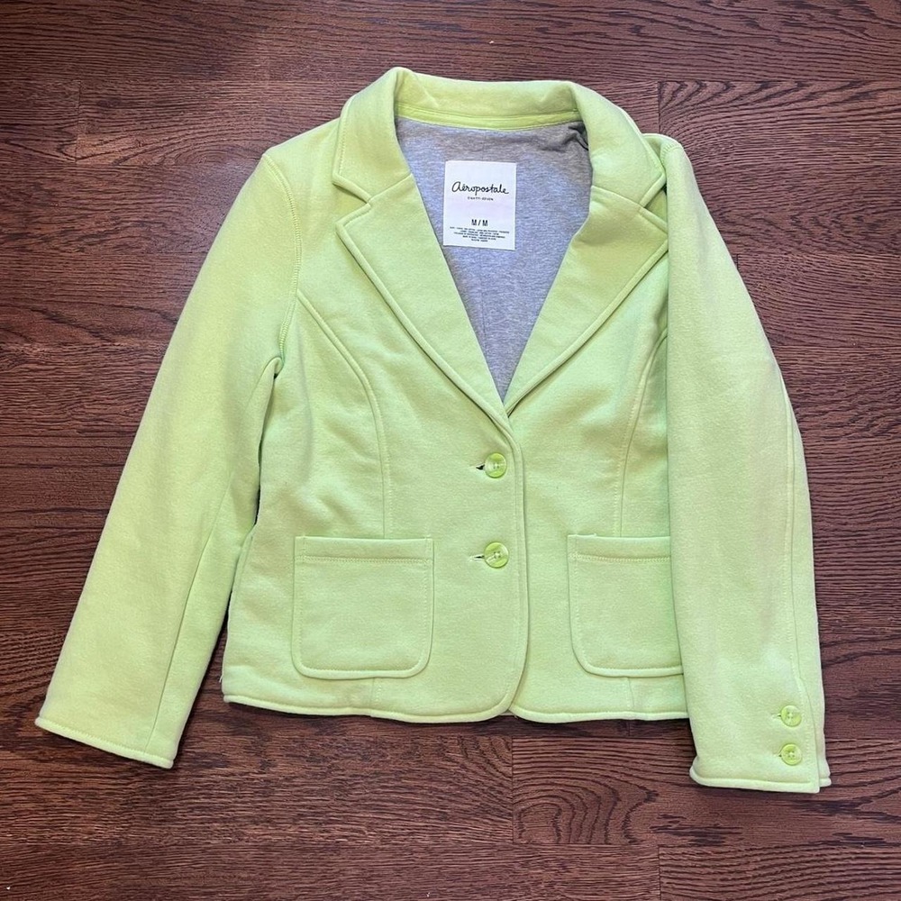 y2k aeropostale lime green‎ blazer medium